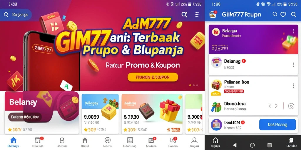 Tampilan antarmuka GIM777 dengan berbagai promo menarik.