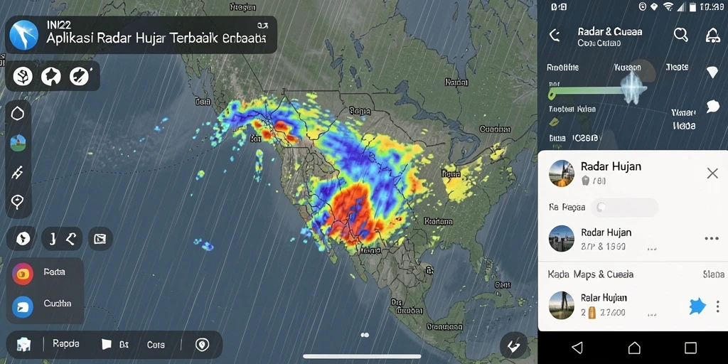 Antarmuka IN22 menunjukkan radar hujan dengan akurat dan informatif.