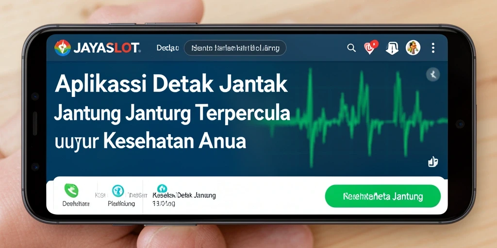 Antarmuka JAYASLOT yang menampilkan grafik detak jantung pengguna.