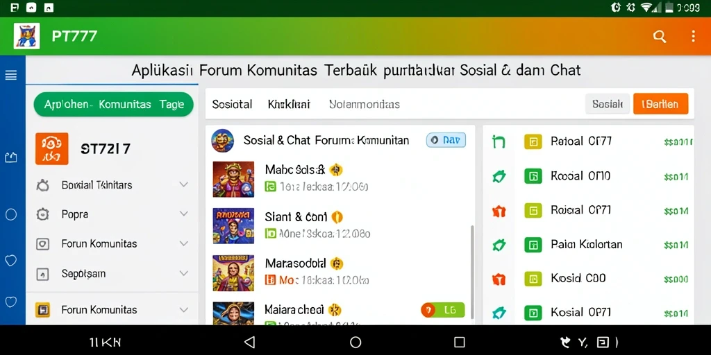 Tampilan antarmuka utama aplikasi PT777 yang menarik dan fungsional.
