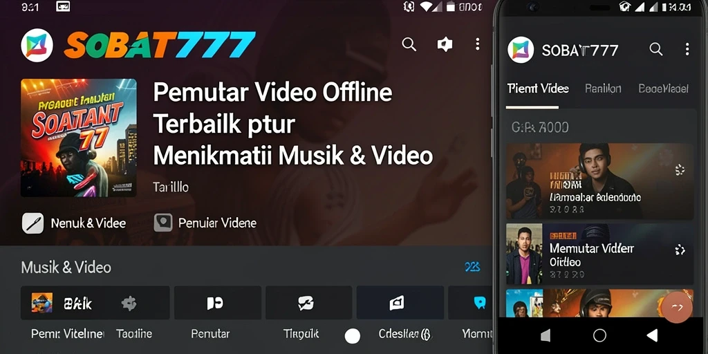 Tampilan antarmuka SOBAT777 yang intuitif dan menarik untuk Pemutar Video Offline.