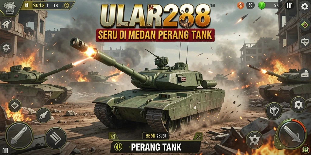 Tampilan antarmuka game Perang Tank yang mendebarkan dan interaktif.