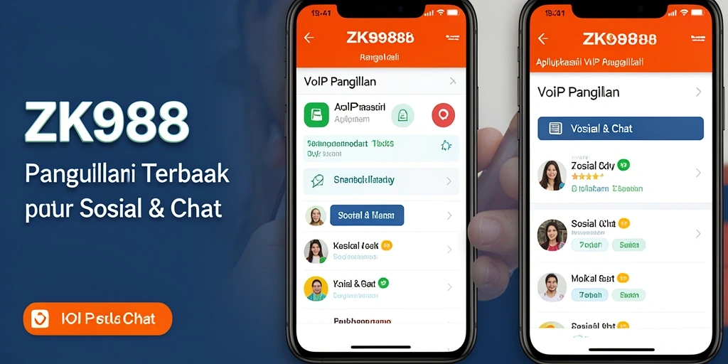 Tampilan antarmuka ZK988 untuk VoIP Panggilan yang modern.